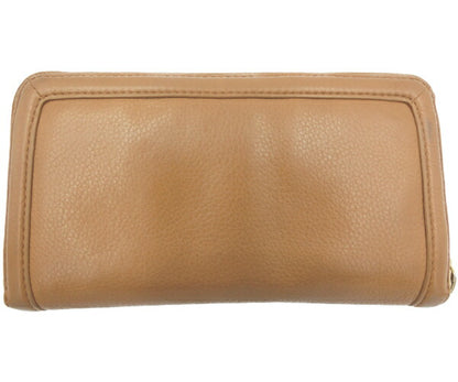 　TORY BURCH/トリーバーチ レザー ラウンドファスナー 長財布 中古 ブラウン 茶 ロゴ ウォレット