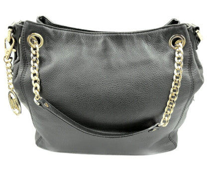　MICHAEL KORS マイケルコース 2way セミショルダーバッグ 中古 レザー ハンドバッグ ブラック レディース 黒 鞄