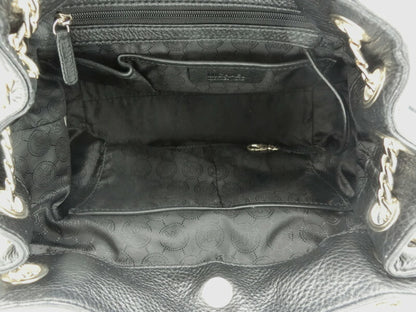 　MICHAEL KORS マイケルコース 2way セミショルダーバッグ 中古 レザー ハンドバッグ ブラック レディース 黒 鞄