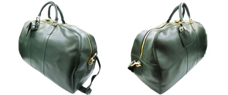 　LOUIS VUITTON ルイヴィトン タイガ ケンダルGM 中古 M30114 ボストンバッグ グリーン 緑 大容量 鞄