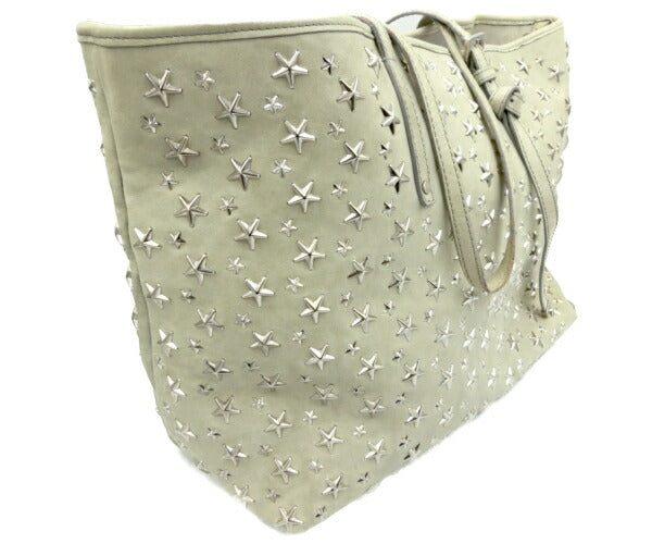 Jimmy Choo ジミーチュウ フィリッパ レザー ショルダー トートバッグ 中古  00TM9Y パステル グリーン スター 星 スタッズ 鞄