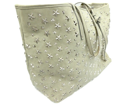 Jimmy Choo ジミーチュウ フィリッパ レザー ショルダー トートバッグ 中古  00TM9Y パステル グリーン スター 星 スタッズ 鞄