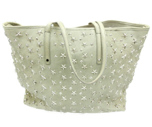 Jimmy Choo ジミーチュウ フィリッパ レザー ショルダー トートバッグ 中古  00TM9Y パステル グリーン スター 星 スタッズ 鞄