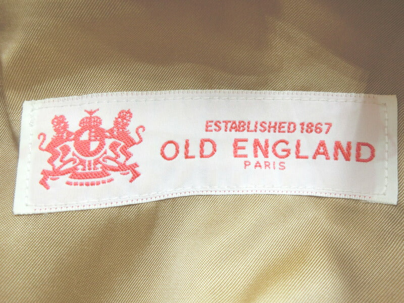 OLD ENGLAND オールドイングランド レザー ノースリーブ ワンピース 36 中古  ラムレザー 羊革 レディース ベージュ Sサイズ