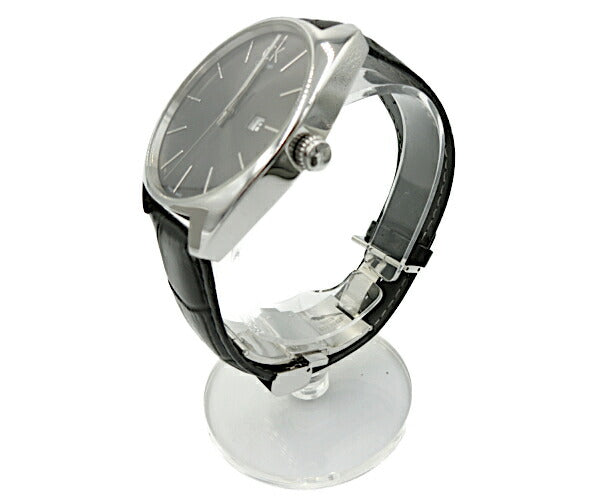 Calvin Klein カルバンクライン 3気圧防水 クォーツ腕時計 中古  アナログ ブラック 黒 メンズ K2F211 クロコ調