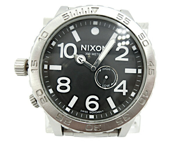 NIXON ニクソン クロノグラフ クォーツ 腕時計 中古  THE51-301 シルバー 銀色 メンズ アナログ フォーマル