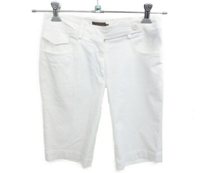 MONCLER モンクレール ハーフパンツ 38 中古  レディース ホワイト 白 Mサイズ コットン ポリウレタン