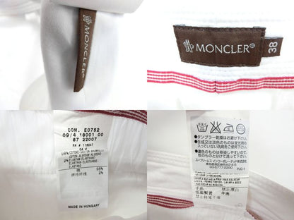 MONCLER モンクレール ハーフパンツ 38 中古  レディース ホワイト 白 Mサイズ コットン ポリウレタン