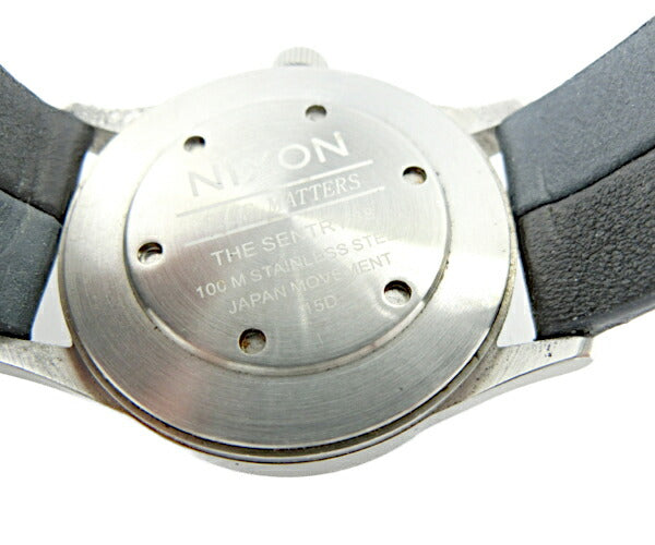 NIXON ニクソン THE SENTRY38 クォーツ腕時計 中古  A377-1938 アナログ ブラック ブルー メンズ レザー カジュアル