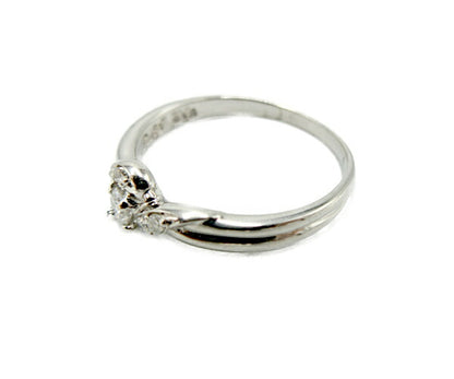 pt900 ダイヤモンド 0.1ct リング 8-9号 中古  アクセサリー 指輪 プラチナ レディース