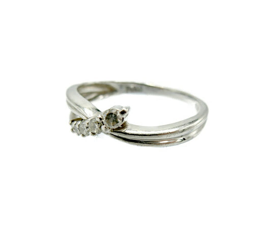 pt900 ダイヤ 0.07ct リング 10号 中古  アクセサリー 指輪 レディース プラチナ ダイヤモンド