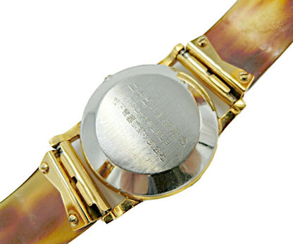 OMEGA オメガ クォーツ 腕時計 中古  アナログ レディース ゴールド ブラウン 金色 茶