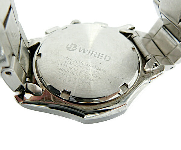 WIRED ワイアード クロノグラフ 腕時計 中古  VK63-K013 クォーツ アナログ メンズ SEIKO ステンレス シルバー