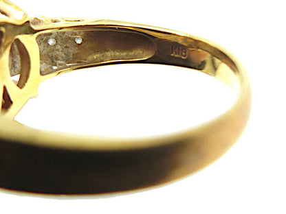 K18 ゴールドパール ダイヤ 0.12ct リング 11号 中古  アクセサリー ジュエリー 18金 ダイヤモンド 真珠