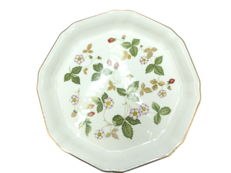 Wedgwood ワイルドストロベリー オクタゴナルディッシュ 中皿 24 中古 ウェッジウッド 洋食器 陶磁器 八角形皿