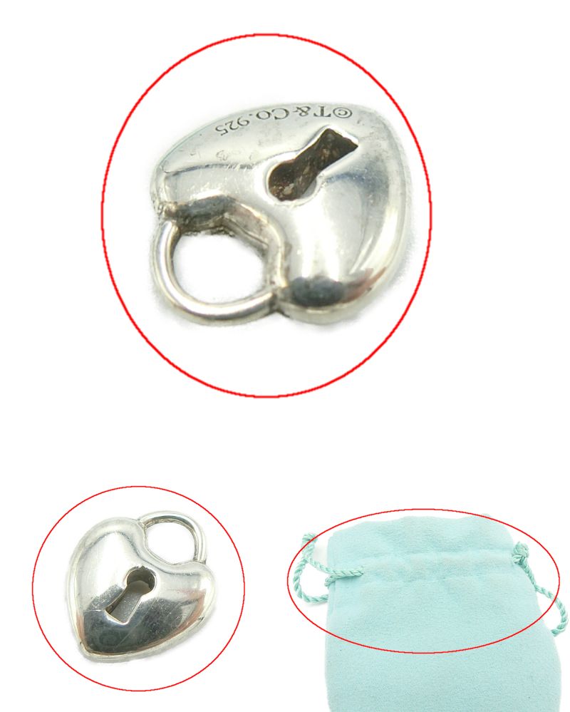 TIFFANY&Co. ティファニー シルバー925 ハート カデナ ペンダントトップ 中古 アクセサリー ジュエリー 銀 ペンダントヘッド レディース