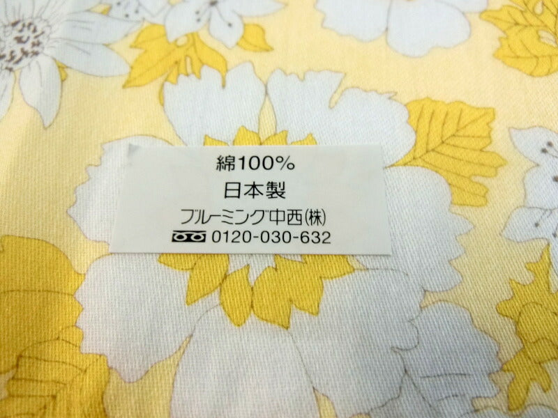 未使用 NINA RICCI 大判ハンカチ 花柄×黄色 中古 ニナリッチ ファッション小物 アパレル雑貨