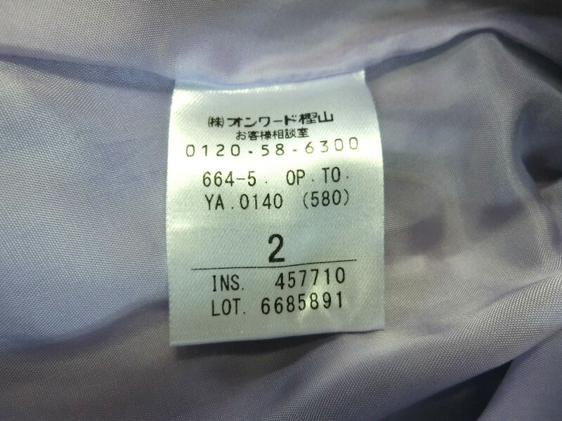 TOCCA ギンガムワンピース 2(M) ホワイト×パープル 中古  トッカ オンワード樫山 レディース ファッション アパレル
