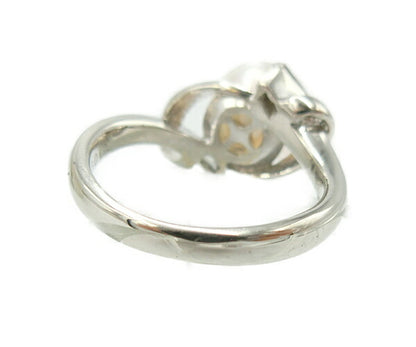 pt900 8.3mm パール ダイヤ 0.09ct リング 8号 中古  アクセサリー ジュエリー プラチナ ダイヤモンド 真珠