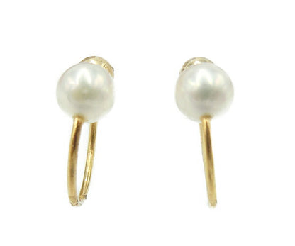 K18 5.3mm-5.5mm パール イヤリング 中古  アクセサリー ジュエリー ゴールド 真珠 18金 レディース