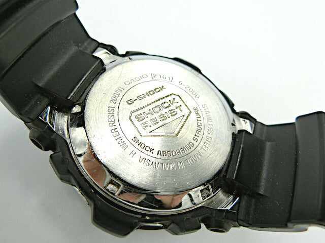 CASIO カシオ G-SHOCK デジタル 腕時計 G-2000-1JF 中古  クォーツ ブラック 黒 メンズ カジュアル