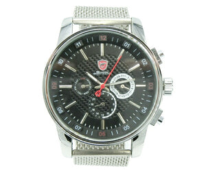SHARK シャーク SPORT WATCH RS011L クロノグラフ 腕時計 中古 クォーツ メンズ ブラック シルバー アナログ