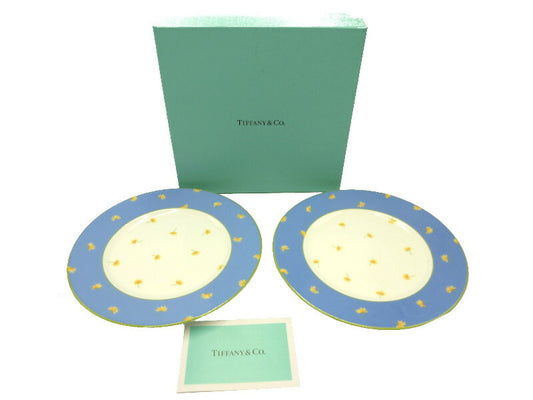 未使用 Tiffany Valley ペアプレート 18cm 中古  ティファニー バレー 洋食器 陶磁器 皿 2個入