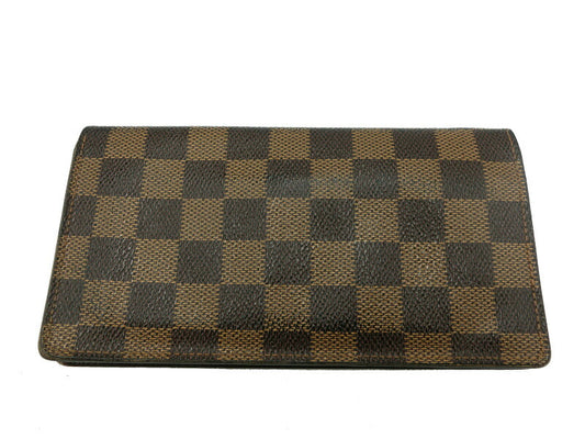 LouisVuitton ダミエ ポルトカルトクレディ円 中古  ルイヴィトン LV 札入れ 小銭入れなし ２つ折り長財布