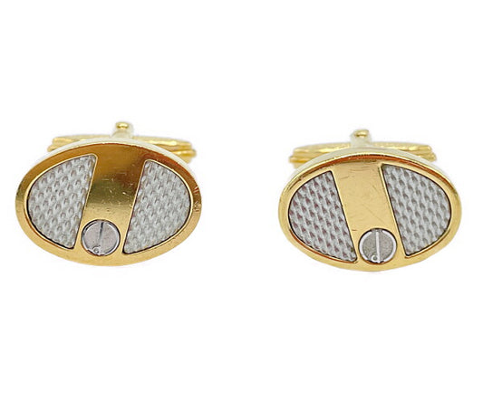 Dunhill ダンヒル ロゴ カフス 中古 アクセサリー ビジネス メンズ ブランド カフリンクス