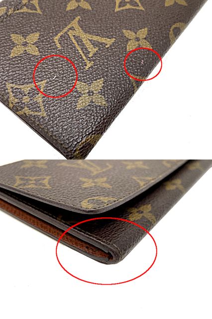LOUIS VUITTON ルイヴィトン モノグラム ポルト 円 M61820 中古  MI8910 長札入れ ウォレット ブランド ユニセックス メンズ