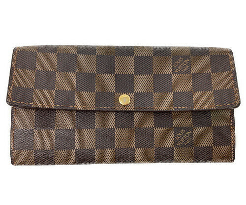 LOUIS VUITTON ルイヴィトン ダミエ ポルトフォイユ サラ M61734 中古  CA3017 二つ折り長財布 ウォレット ブラウン 茶 ブランド