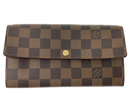 LOUIS VUITTON ルイヴィトン ダミエ ポルトフォイユ サラ M61734 中古  CA3017 二つ折り長財布 ウォレット ブラウン 茶 ブランド