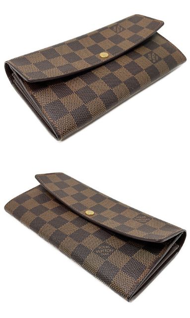 LOUIS VUITTON ルイヴィトン ダミエ ポルトフォイユ サラ M61734 中古  CA3017 二つ折り長財布 ウォレット ブラウン 茶 ブランド