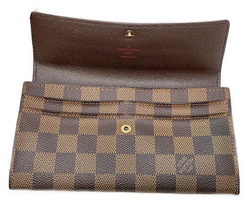 LOUIS VUITTON ルイヴィトン ダミエ ポルトフォイユ サラ M61734 中古  CA3017 二つ折り長財布 ウォレット ブラウン 茶 ブランド
