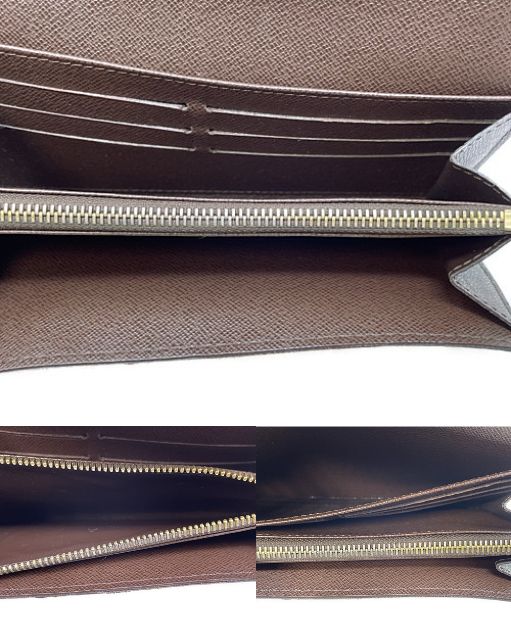 LOUIS VUITTON ルイヴィトン ダミエ ポルトフォイユ サラ M61734 中古  CA3017 二つ折り長財布 ウォレット ブラウン 茶 ブランド