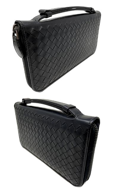 BOTTEGA VENETA ボッテガヴェネタ イントレチャート オーガナイザー 中古  169730 V4651 1000 財布 ウォレット ブラック 黒 メンズ