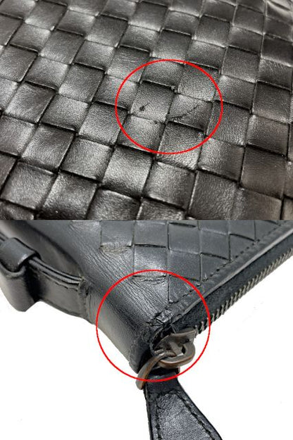 BOTTEGA VENETA ボッテガヴェネタ イントレチャート オーガナイザー 中古  169730 V4651 1000 財布 ウォレット ブラック 黒 メンズ