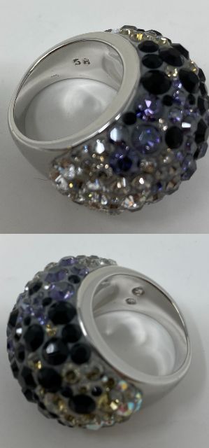SWAROVSKI 色石 リング 17号 中古  スワロフスキー カラーストーン 指輪 ジュエリー アクセサリー
