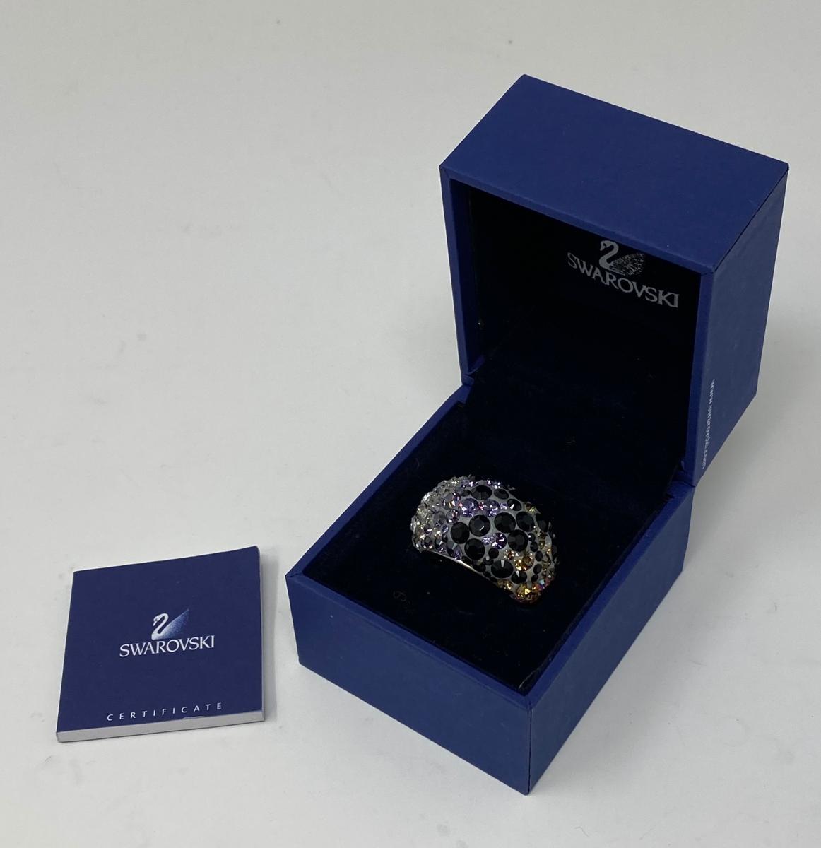 SWAROVSKI 色石 リング 17号 中古  スワロフスキー カラーストーン 指輪 ジュエリー アクセサリー