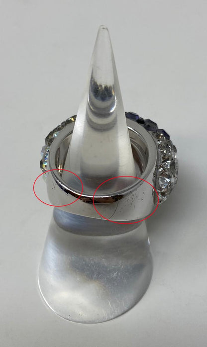SWAROVSKI 色石 リング 17号 中古  スワロフスキー カラーストーン 指輪 ジュエリー アクセサリー