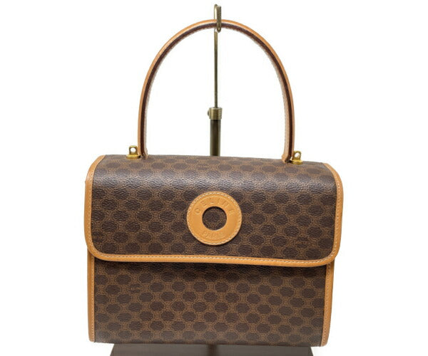 CELINE セリーヌ マカダム ハンドバッグ 中古  ブラウン 茶 レディース ミニ 小さめ ブランド 鞄