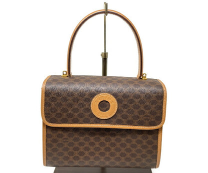 CELINE セリーヌ マカダム ハンドバッグ 中古  ブラウン 茶 レディース ミニ 小さめ ブランド 鞄