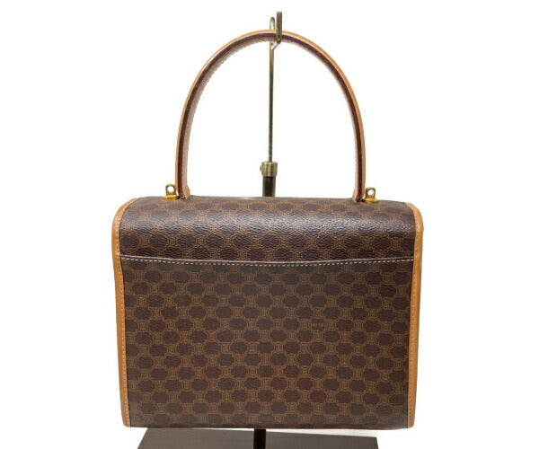 CELINE セリーヌ マカダム ハンドバッグ 中古  ブラウン 茶 レディース ミニ 小さめ ブランド 鞄