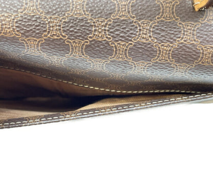CELINE セリーヌ マカダム ハンドバッグ 中古  ブラウン 茶 レディース ミニ 小さめ ブランド 鞄