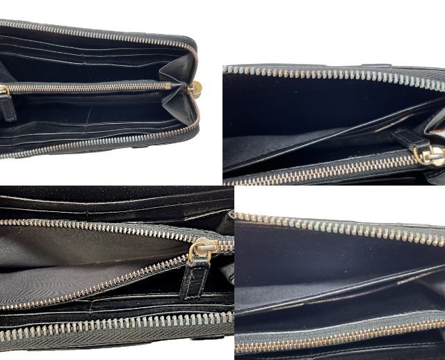 BVLGARI ブルガリ ビーゼロワン ラウンドファスナー 長財布 中古  レザー ブラック 黒 メンズ ウォレット ブランド おしゃれ
