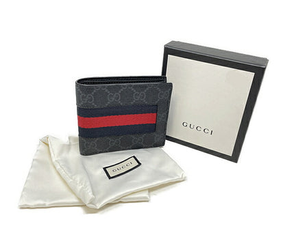 GUCCI グッチ GGプラス 二つ折り財布 中古  408826 534563 ブラック 黒 メンズ ウォレット ブランド