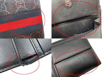 GUCCI グッチ GGプラス 二つ折り財布 中古  408826 534563 ブラック 黒 メンズ ウォレット ブランド