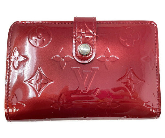 LOUIS VUITTON ルイヴィトン ヴェルニ ポルトフォイユ ヴィエノワ M93528 中古  MI2181 二つ折り財布 がま口 ポムダムール レッド 赤 ウォレット
