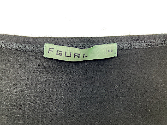 FOXEY　フォクシー フリル ワンピース 38 中古  ブラック 黒 レディース ブランド 半袖 コンサバティブ