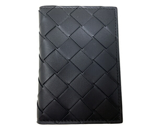 BOTTEGA VENETA ボッテガヴェネタ イントレチャート カードケース 中古  P01469934M 名刺入れ ブラック 黒 編み込み メンズ ブランド